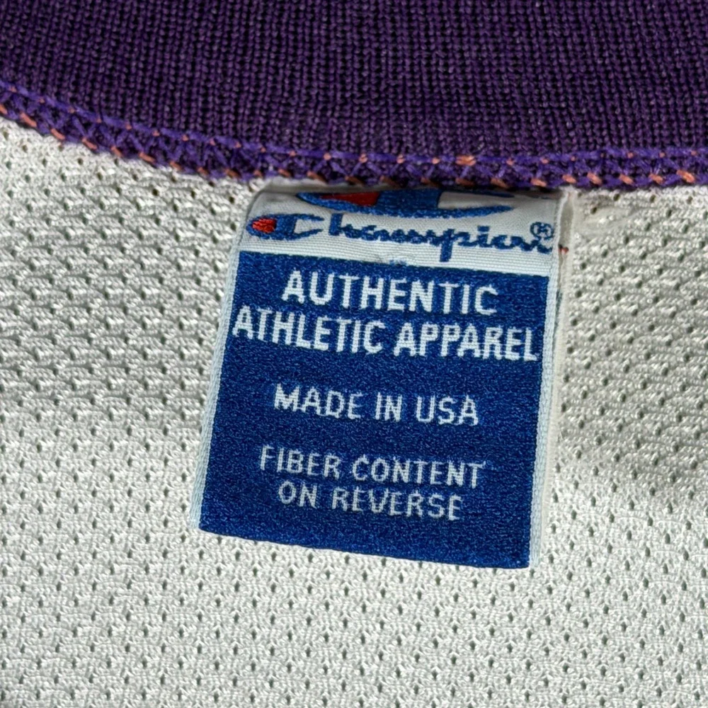 Vintage Utah Jazz Karl Malone 32 Champion Jersey White Size 48 Made in USA 90s - Picture 5 of 11